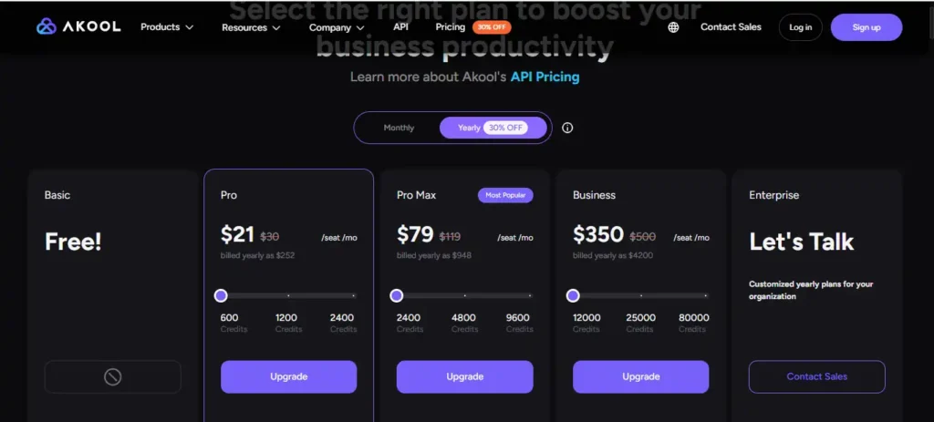 akool ai pricing